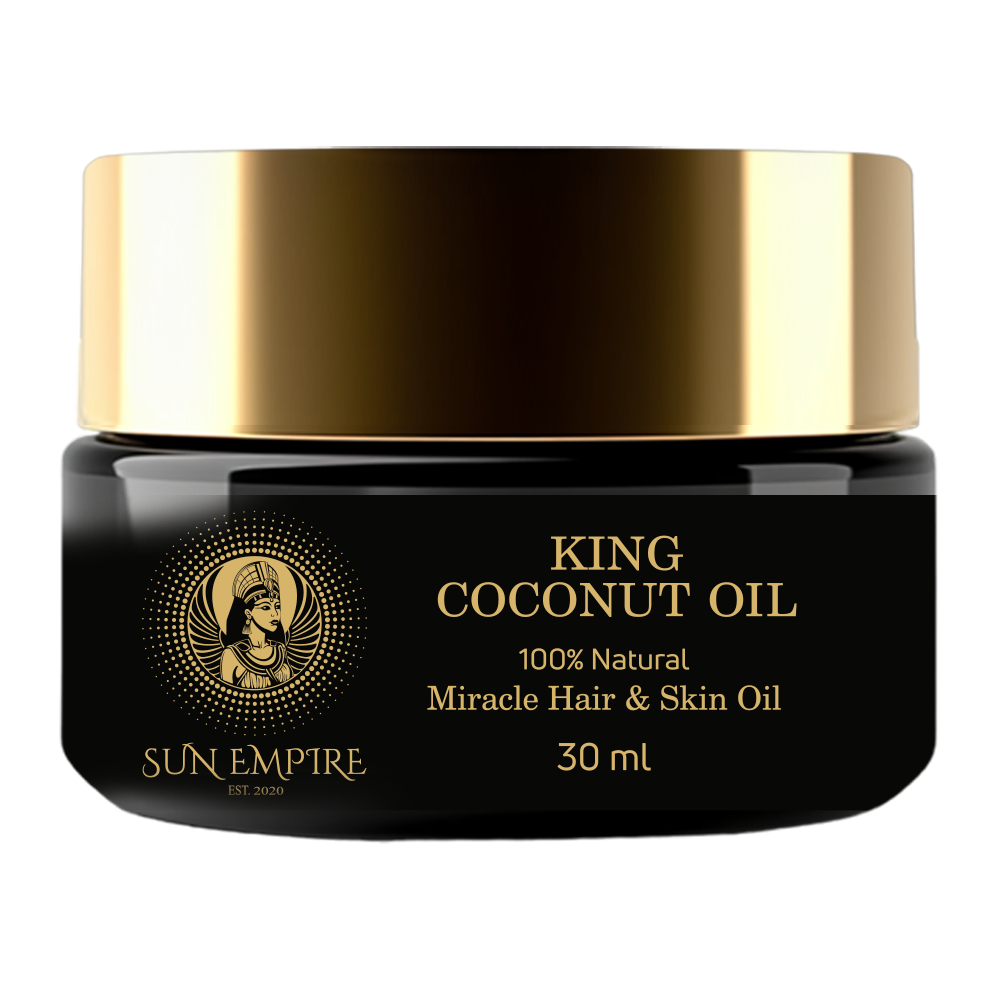 King Coconut Hair & Skin Oil jar, 30ml